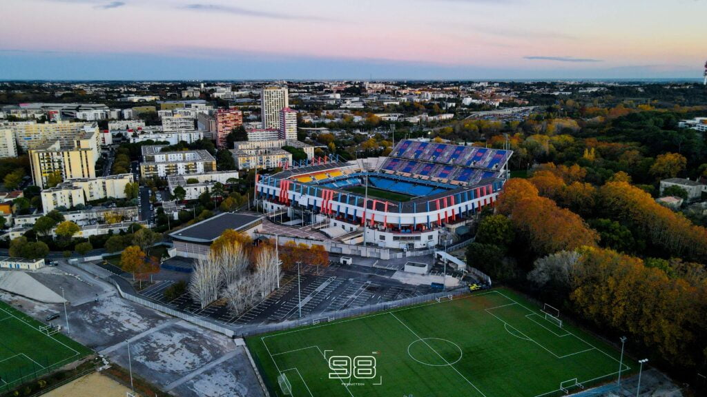 Prise de vue aerienne Stade de la mosson