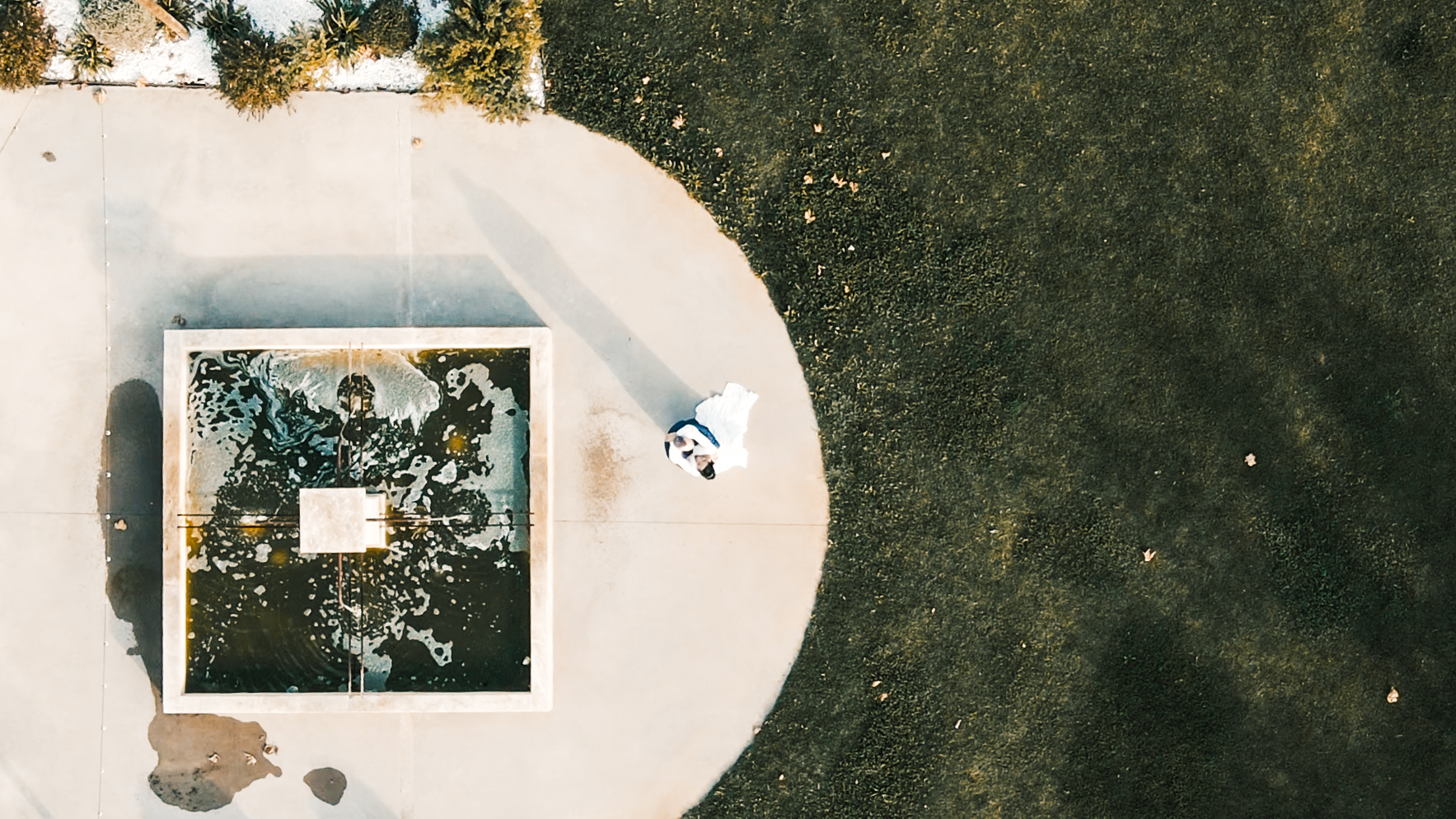 Photographie de mariage aérienne par drone à Montpellier