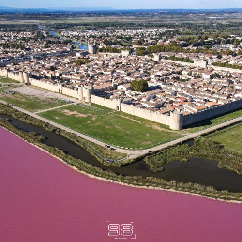 Les salins d'Aigues Mortes en Drone